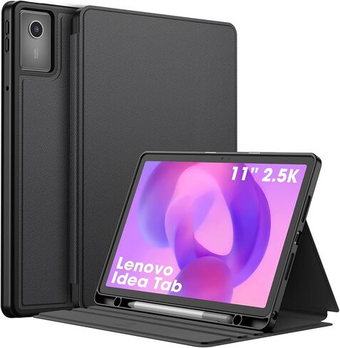 Fintie Case for Lenovo Idea Tab 11 Inch 2025 (TB-336ZU/ TB-336FU), Multi-Angle Smart Stand Cover, Soft TPU Back Cover with [Built-in Pencil Holder] (Black) in Kuwait