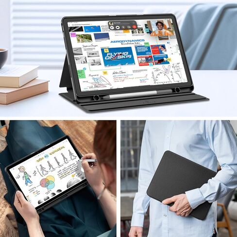 Fintie Case for Lenovo Idea Tab 11 Inch 2025 (TB-336ZU/ TB-336FU), Multi-Angle Smart Stand Cover, Soft TPU Back Cover with [Built-in Pencil Holder] (Black) in Kuwait