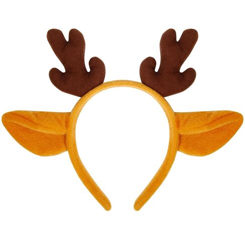 WOVOWOVO Reindeer Antlers Headband Christmas Deer Ears Costume Accessories Deer Headbands for Halloween Christmas Cosplay in Saudi Arabia