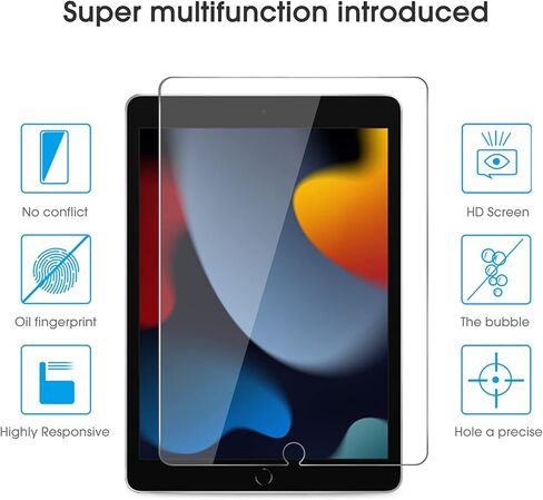 واقي شاشة OMOTON [3 عبوات] متوافق مع iPad 10.2 بوصة - واقي شاشة من الزجاج المقوى in Kuwait