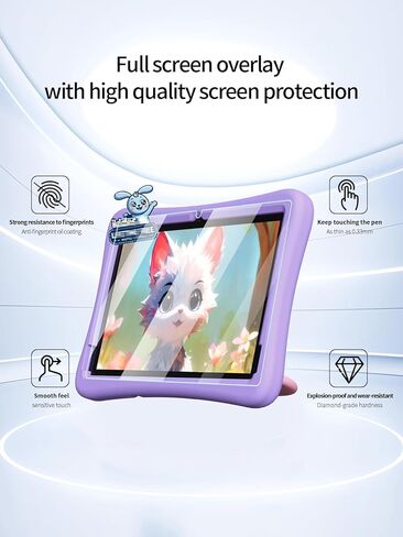 Screen Protector for plimpton Kids 20 Upgraded Android 14 Tablet 10 inch for Kids Tablet,Anti-Scratch 9H Hardness Touch Sensitive 2.5D Rounded Edges Bubble Free Easy to Install,2 Pack. in Saudi Arabia