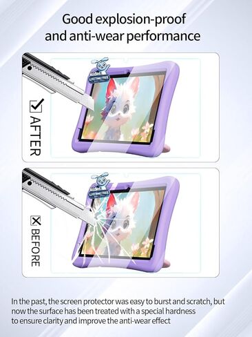 Screen Protector for plimpton Kids 20 Upgraded Android 14 Tablet 10 inch for Kids Tablet,Anti-Scratch 9H Hardness Touch Sensitive 2.5D Rounded Edges Bubble Free Easy to Install,2 Pack. in Saudi Arabia
