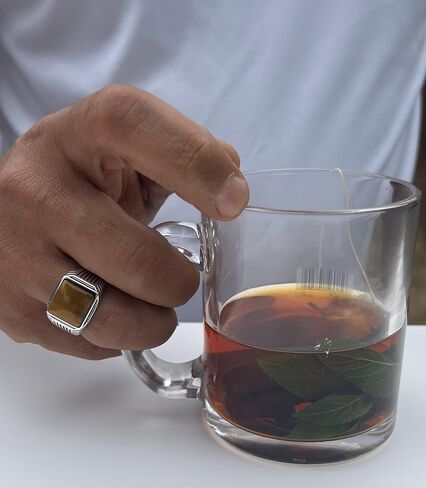 خاتم عين النمر أو العقيق أو الفيروز من الفضة الإسترلينية عيار 925 - خاتم عين النمر المسطح - خاتم قوطي وخاتم وخاتم رجالي تركي للإبهام والسبابة والوسطى والخاتم والإصبع الخنصر. حجر بخت شهر أغسطس وديسمبر in Saudi Arabia