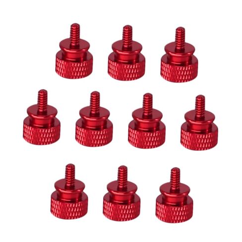 NUOBESTY 10pcs Aluminum Alloy Computer Case Thumbscrews Red DIY Hand-tightened Chassis Fixing Screws for PC Builders and Repairers in Saudi Arabia