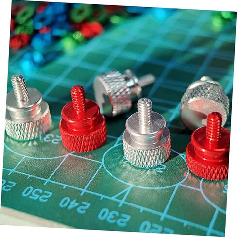 NUOBESTY 10pcs Aluminum Alloy Computer Case Thumbscrews Red DIY Hand-tightened Chassis Fixing Screws for PC Builders and Repairers in Saudi Arabia