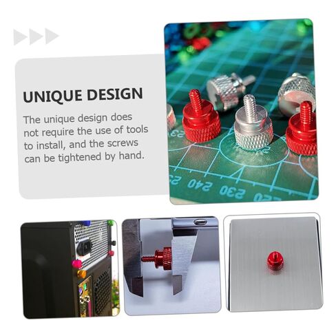 NUOBESTY 10pcs Aluminum Alloy Computer Case Thumbscrews Red DIY Hand-tightened Chassis Fixing Screws for PC Builders and Repairers in Saudi Arabia