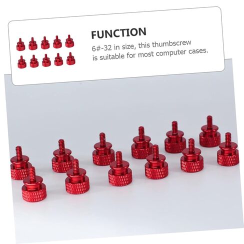 NUOBESTY 10pcs Aluminum Alloy Computer Case Thumbscrews Red DIY Hand-tightened Chassis Fixing Screws for PC Builders and Repairers in Saudi Arabia