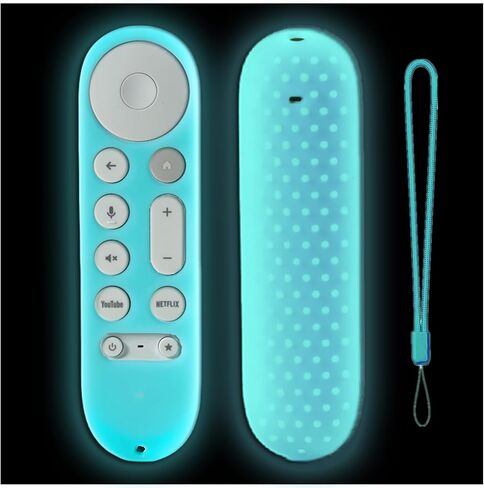 Remote Cover Compatible with Google Chromecast 4K 2024,Protective Remote Case for Google TV Streamer 4K 2024 Voice Remote Glow Sky Blue in Kuwait