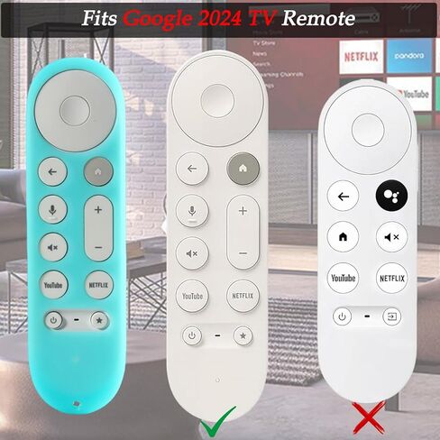 Remote Cover Compatible with Google Chromecast 4K 2024,Protective Remote Case for Google TV Streamer 4K 2024 Voice Remote Glow Sky Blue in Saudi Arabia