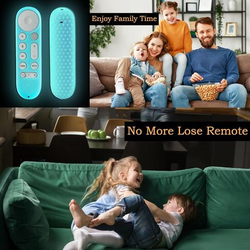 Remote Cover Compatible with Google Chromecast 4K 2024,Protective Remote Case for Google TV Streamer 4K 2024 Voice Remote Glow Sky Blue in Saudi Arabia
