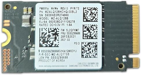 MZALQ128HCHQ-00BL2 PM991a 128GB M.2 2242 PCIe Gen3 x4, NVME V1.3 22mm x 42mm محرك الحالة الصلبة (OEM) in Kuwait
