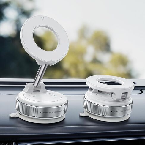 OUTMX Vacuum Magnetic Phone Holder for Car for GMC Terrain 2018 2019 2020 2021 2022 2023 2024 Accessories, 360° Adjustable Suction Cup Phone Mount for Dashboard Windshield,White in Saudi Arabia