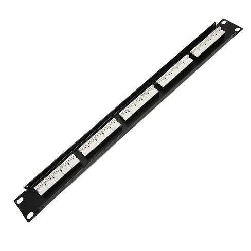 RJ11 Through Coupler 25 Ports Anti Interference Gold Plated Pin CAT3 Patch Panel for 19 Inch Rack Cabinet in Saudi Arabia