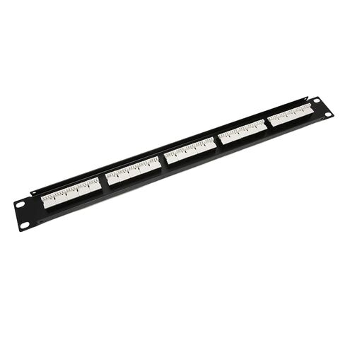 RJ11 Through Coupler 25 Ports Anti Interference Gold Plated Pin CAT3 Patch Panel for 19 Inch Rack Cabinet in Saudi Arabia