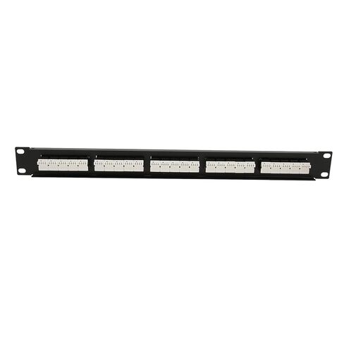 RJ11 Through Coupler 25 Ports Anti Interference Gold Plated Pin CAT3 Patch Panel for 19 Inch Rack Cabinet in Saudi Arabia