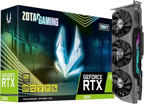ZOTAC Gaming GeForce RTX 3080 Trinity OC 10GB GDDR6X 320-bit 19 Gbps PCIE 4.0 بطاقة رسومات الألعاب، IceStorm 2.0 تبريد متقدم، Spectra 2.0 RGB Lighting، ZT-A30800J-10P in Saudi Arabia