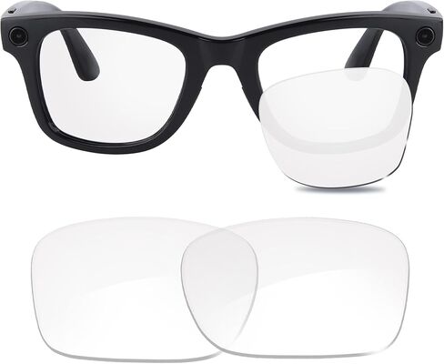 Replacement Lenses Compatible with Ray-Ban Meta RW4010 52mm & Gen 2 RW4014 52mm Clear Skyler Classic Upgrade Accessories, Smart Eyeglass Lenses for Women & Men in Saudi Arabia