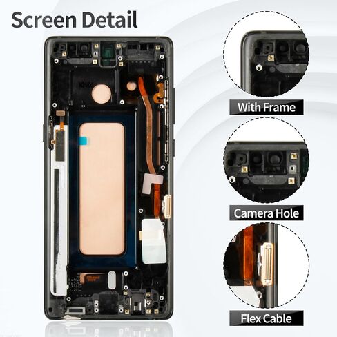TFT for Samsung Note 8 Screen for Samsung Galaxy Note 8 LCD Digitizer Screen Replacement for Samsung Note 8 Display Touch Assembly with Frame SM-N950 (Black) in Saudi Arabia