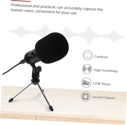 USB Condenser Microphone with Cardioid Pickup Noise Reducing Streaming Mic for Video Conference and Recording Plug and Play Desktop Tripod Compatible with Computer and Laptop in Saudi Arabia