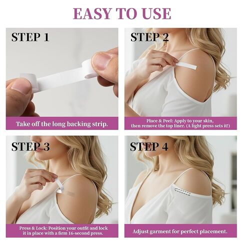 200 Strips Fashion Double Sided Tape for Clothes - Hypoallergenic Dress Tape Fabric to Skin,Skin-Friendly Body Tape & Clothing Tape in Kuwait