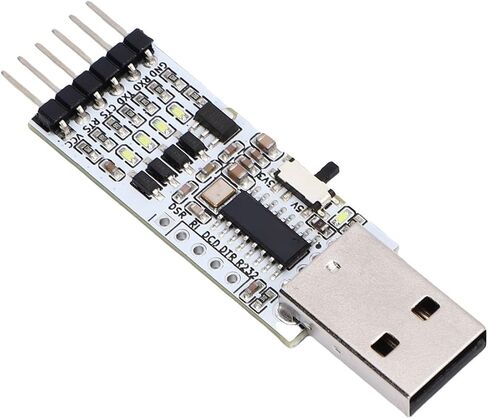EBTOOLS USB إلى TTL وحدة محول محول تسلسلي، واجهة USB كاملة السرعة، 3.3 فولت 5 فولت دعم الجهد المزدوج، نطاق معدل الباود 50 بت في الثانية إلى 2 ميجابت في الثانية، مع سلك توصيل in Kuwait