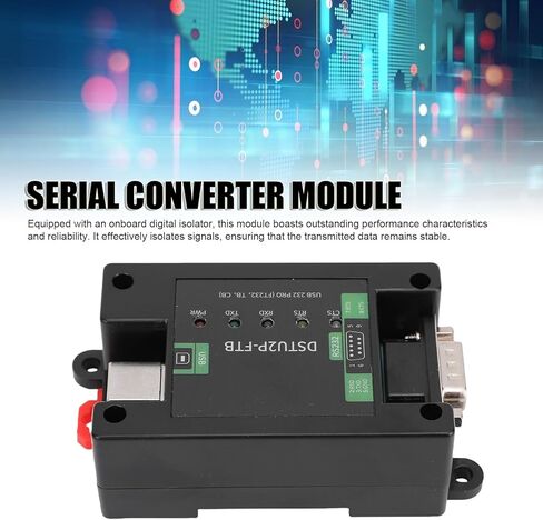 وحدة محول Sanpyl USB إلى RS232 الصناعية، محول تسلسلي مع عزل الطاقة، شريحة FT232 لنقل البيانات المستقر، واجهة USB B ذكر DB9 in Kuwait