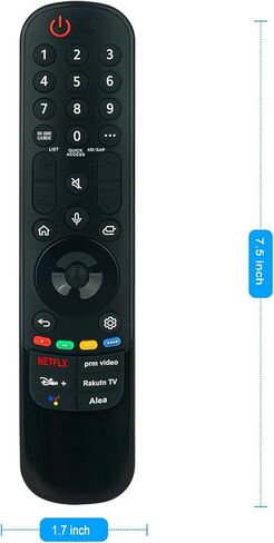 جهاز التحكم عن بعد لاستبدال الصوت ينطبق على تلفزيون LG 50UQ7070ZUE 43UQ7070ZUD 55UQ7070ZUE 50UQ8000AUB 65NANO80AQA 86QNED90UQA 75QNED85UQA 28LM400B-PU 43UQ7590PUB 55UQ8000AUB 70UN7070PUA OLED65C2AUA OLED42C2AUA in Saudi Arabia