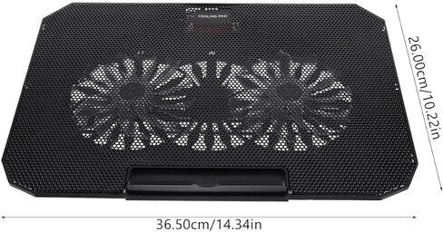 Laptop Radiator Cooler Stand USB Powered Quiet Notebook Cooling Pad with Gears for Efficient Heat Dissipation Black in Saudi Arabia
