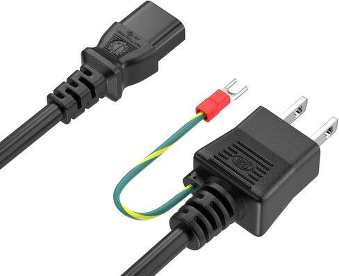 سلك طاقة ياباني بطول 6 أقدام IEC-320-13 إلى JIS 8303 مع أرضي، 18AWG، 7A/125V، أسود in Kuwait