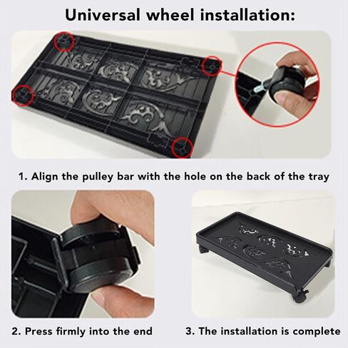 WALFRONT Computer Tower Stand, Mobile CPU Holder with 4 Universal Wheels and Fixed Locks for Most PC Towers Printers Toolboxes Flower Pots Pet Bowls 460x245x80mm 30KG Weight Capacity in Saudi Arabia