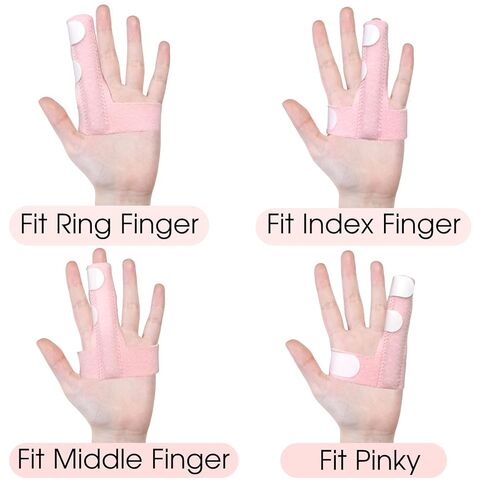 Trigger Finger Splint,Finger Brace,Broken Fingers Straightening,Pain Relief,Arthritis or Support for Fingers,Knuckle Splint Fits Index/Middle/Ring,Adjustable straps for Left or Right Hand (Pink) in Saudi Arabia
