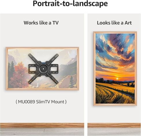 إطارات تلفزيون ديكو مقاس 65 بوصة فقط لأجهزة تلفزيون Samsung The Frame، إطار معدني، أنماط حديثة وبسيطة، سهلة التركيب، حواف قابلة للتبديل لديكور المنزل (تناسب أجهزة تلفزيون الإطار 2021-2025) in Kuwait
