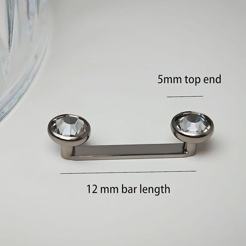 Titanium F136 Surface Piercing Staple Piercings 5mm Tops CZ, 14 Gauge Staple Surface 10/12/14mm Bar in Saudi Arabia