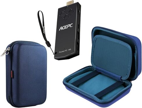 Navitech Dark Blue Hard Carry Case Mini PC Holder Compatible with ACEPC W5 PC Stick in Saudi Arabia