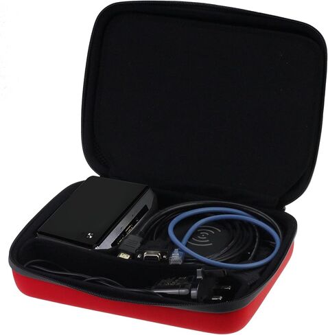 Navitech Red Heavy Duty Rugged Hard Case/Cover with Shoulder Strap Compatible with Lenovo ThinkCentre M600 Desktop Mini PC in Saudi Arabia