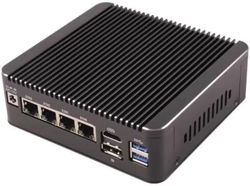 جهاز جدار الحماية، معالج Pentium 6405U Mini PC، i226V x 4 2.5GbE LAN، 2 Core و4 Thread، DDR4-2133/2140، فتحة M.2 WiFi، 1*M.2 2280،2*SATA3.0 (بدون ذاكرة وصول عشوائي ولا SSD) in Saudi Arabia