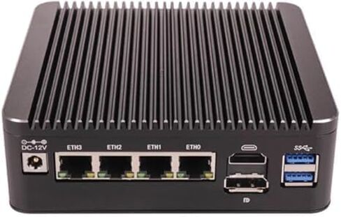 Firewall Hardware Appliance Inter Processor N150 Mini PC, 4*i226V 2.5GbE LAN, 4 Core and 4 Thread,2*USB2.0,2*USB3.0,1*M.2 2280,2*SATA3.0,DDR4 2400-3200MHz(NO RAM NO SSD) in Saudi Arabia