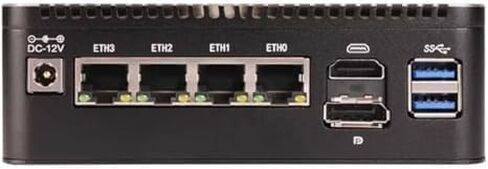 Firewall Hardware Appliance Inter Processor N150 Mini PC, 4*i226V 2.5GbE LAN, 4 Core and 4 Thread,2*USB2.0,2*USB3.0,1*M.2 2280,2*SATA3.0,DDR4 2400-3200MHz(NO RAM NO SSD) in Saudi Arabia