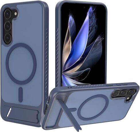 حافظة مغناطيسية لهاتف Samsung Galaxy S23+ Plus، [مسند مدمج غير مرئي] [متوافق مع MagSafe]، حماية من السقوط بدرجة ميل، غطاء نحيف شفاف مقاوم للصدمات لجراب Samsung S23 Plus، أسود in Kuwait