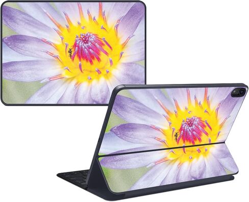 MightySkins Glossy Glitter Skin Compatible with Apple Magic Keyboard Folio for iPad 10th Gen (2022) - Lotus Flower | Protective, Durable High-Gloss Glitter Finish | Easy to Apply | Made in The USA in Kuwait