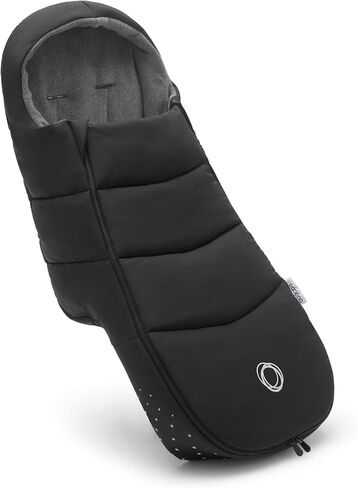 Bugaboo Footmuff - All-Season Stroller Accessory Weatherproof Climate Control Removable and Reflective - Midnight Black in Saudi Arabia