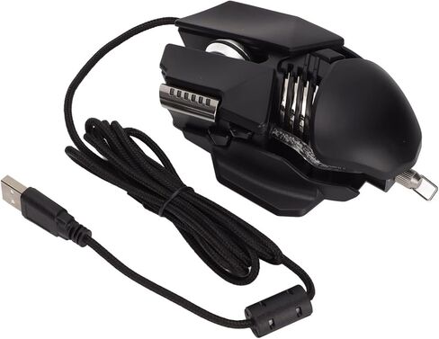 Wired Mechanical Mouse,12800 DPI Ergonomics Retractable Adjustment RGB USB Black 6D Gaming Mouse Comfortable Grip PC Computer Gaming in Kuwait