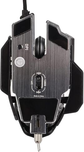 Wired Mechanical Mouse,12800 DPI Ergonomics Retractable Adjustment RGB USB Black 6D Gaming Mouse Comfortable Grip PC Computer Gaming in Kuwait