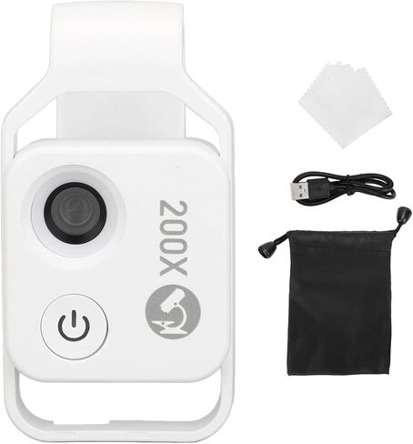 200X Phone Mini Microscope Clip Design Phone Microscope with LED Light CPL for Jadestone Metal (Black) in Saudi Arabia