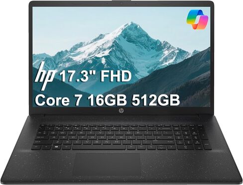 HP 17 Laptop (17.3" FHD Anti-Glare, Intel 10-Core 7 150U (> i7-1355U), 32GB RAM, 1TB SSD) for Business, Home, Students, Narrow Bezel, Numeric Keypad, Fast Charge, Webcam, Wi-Fi 6, Win 11 Pro in Saudi Arabia