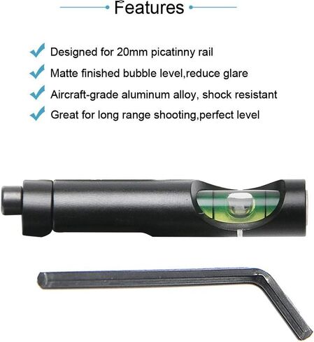 Metal Bubble Level Anti Cant for 20mm Weave Picatinny Rifel Scope Leveling kit Mounts Sight with Wrench in Saudi Arabia