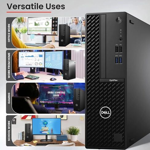 Dell OptiPlex Gaming Desktop PC SFF | Intel Core i5-10500 10th Gen | 16GB RAM | 512GB SSD | 24" Monitor | GeForce GT 1030 | WiFi | RGB Keyboard and Mouse | Gaming Computer | Windows 11 Pro (Renewed) in Saudi Arabia