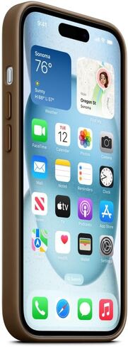 غطاء الحماية المنسوج لهاتف Apple iPhone 15 مع MagSafe - رمادي داكن - MT3C3ZM/A in Kuwait