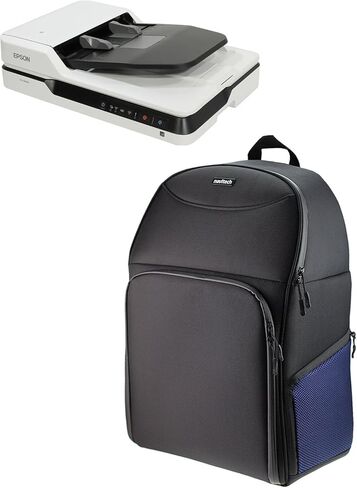 حقيبة حمل الماسح الضوئي المحمولة باللون الأسود من Navitech/حقيبة ظهر متوافقة مع Xerox DocuMate 3220 in Saudi Arabia