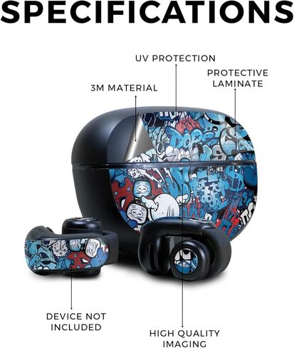 Headphone Skin Compatible with Bose Ultra Open Earbuds - Blue Meanies - Premium 3M Vinyl Protective Wrap Decal Cover - Easy to Apply | Crafted in The USA by MightySkins in Saudi Arabia